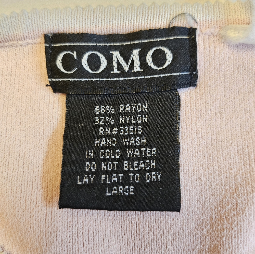 Large Short-Sleeve Knit Top in Light Blush - Picture 3 of 3
